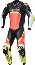 GP Tech v4 Leather Suit - Black/Red/Yellow Fluo - US 38 / EU 48 (1)