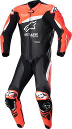 GP Plus v4 Leather Suit - Black/Red Fluo/White - US 42 / EU 52 (1)