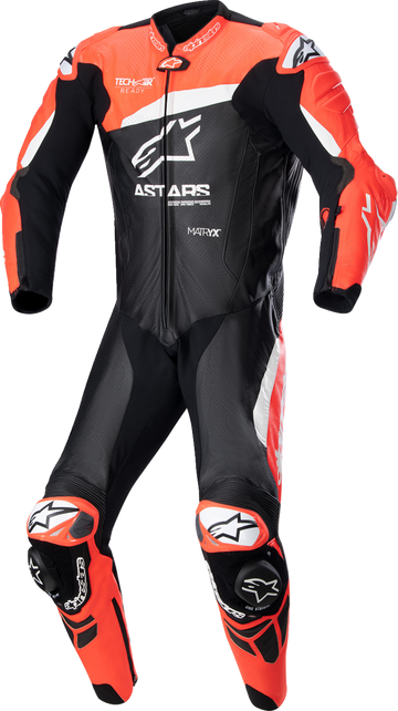 GP Plus v4 Leather Suit - Black/Red Fluo/White - US 42 / EU 52 (1)
