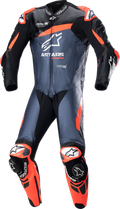 GP Plus v4 Leather Suit - Black/Red Fluo/Dark Blue - US 42 / EU 52 (1)