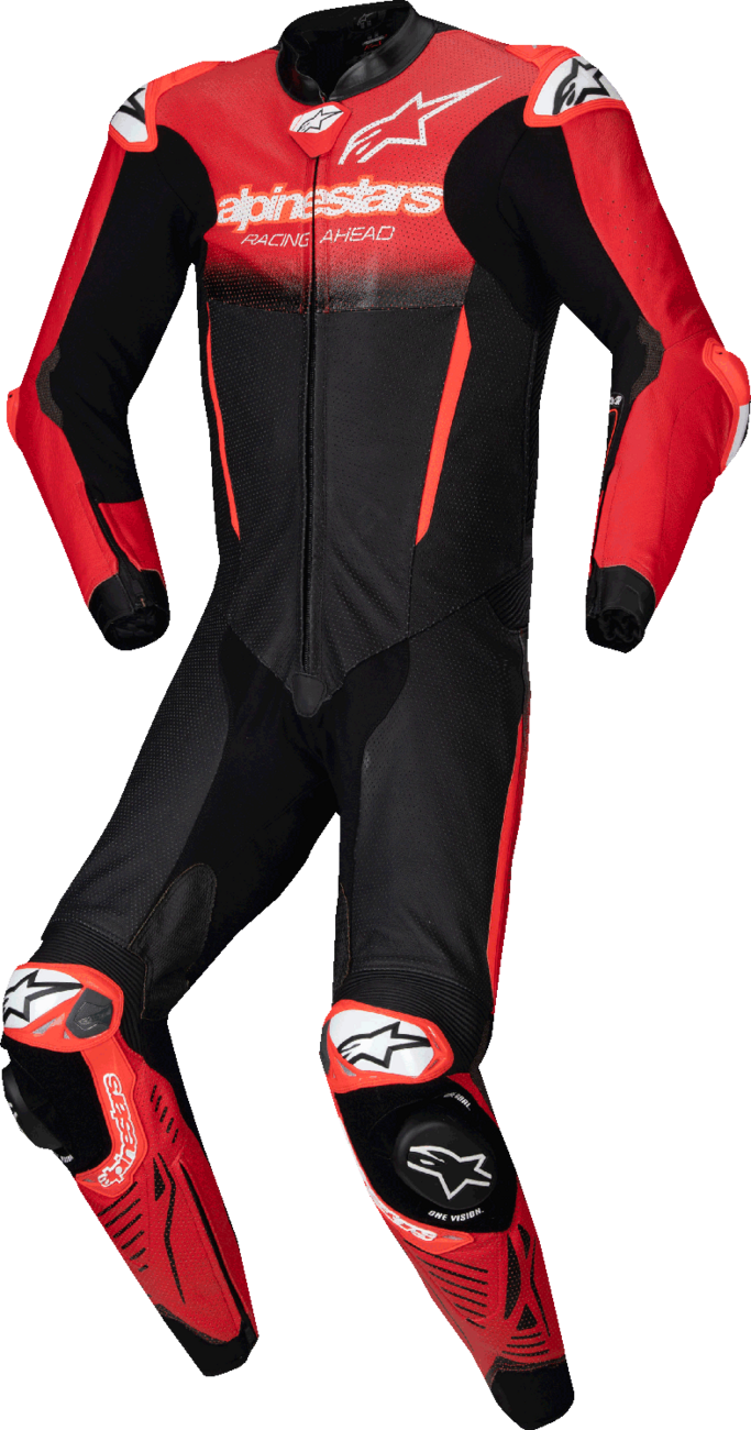 Alpinestars GP-R7 1-PC Leather Suit - Black/Mid Red