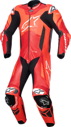 GP Plus v4 Sprint 1-Piece Leather Suit - Red Fluo/Mid Red/White - US 52 / EU 62 (1)