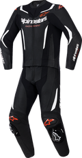 GP Force v2 2-Piece Leather Suit - Black/White/Red Fluo - US 40 / EU 50 (1)