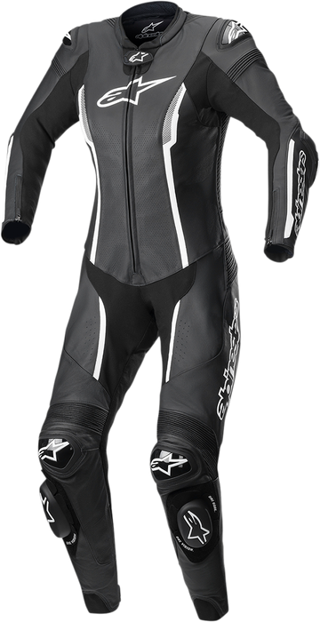 Stella Missile v2 1-Piece Leather Suit - Black/White - US 2 / EU 38 (1)