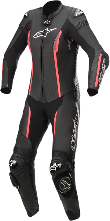 Stella Missile v2 1-Piece Leather Suit - Black/Pink - US 10 / EU 46 (1)