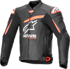Alpinestars GP Plus R v4 Airflow Leather Jacket - Black/Red Fluo/White