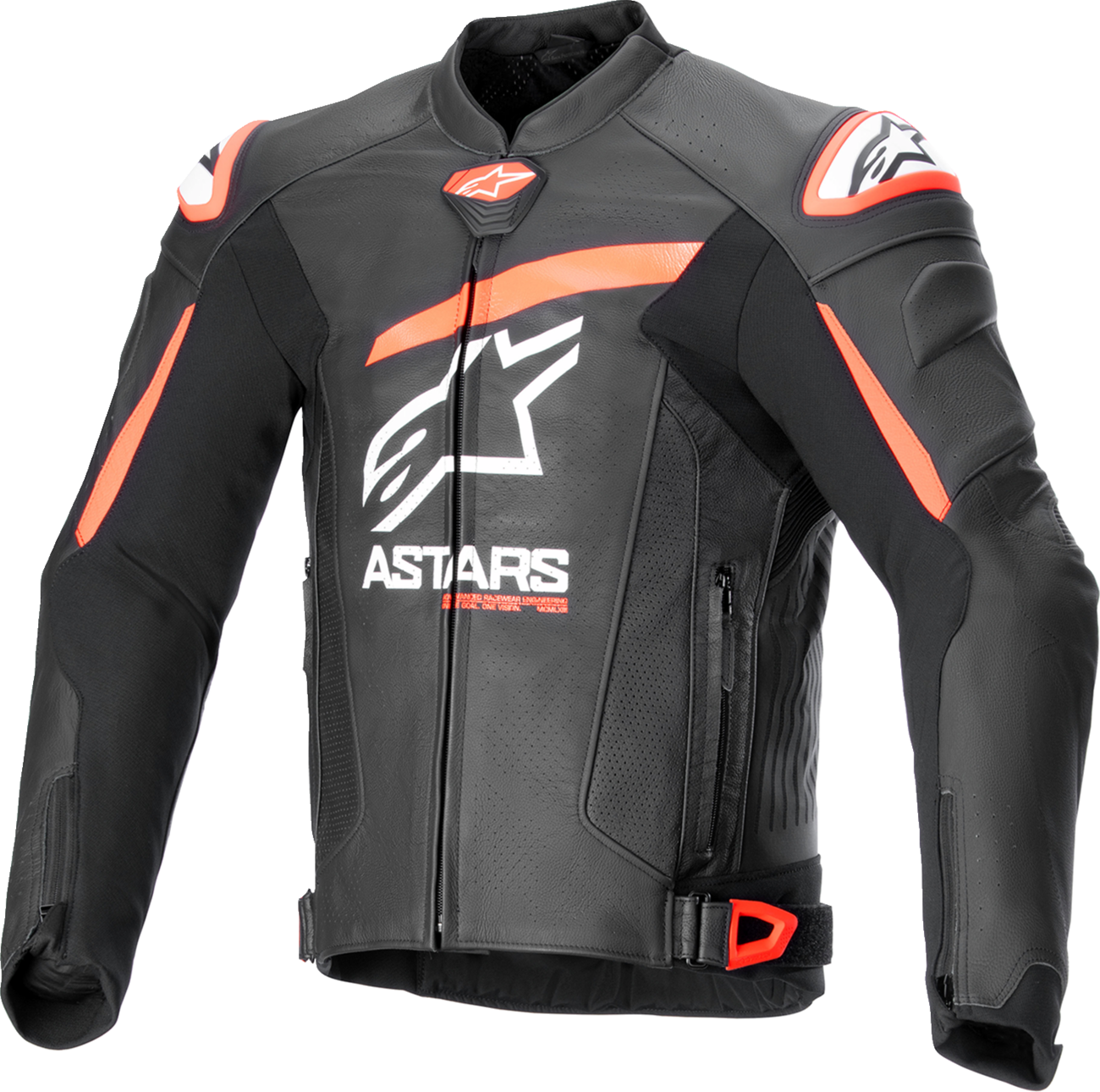 Alpinestars GP Plus R v4 Airflow Leather Jacket - Black/Red Fluo/White