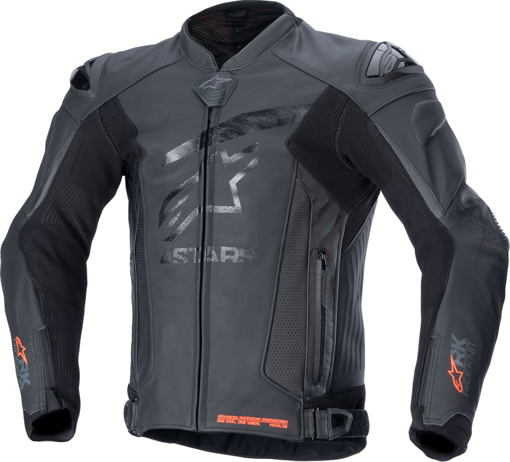 GP Plus R v4 Rideknit® Leather Jacket - Black/Black - US 42 / EU 52 (1)