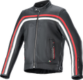 Dyno Leather Jacket - Black/Ruby Red/Ecru - 2XL (1)