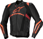 Missile v3 Ignition Leather Jacket - Black/Red Fluo/Dark Red - US 38 / EU 48 (1)