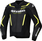 GP Force v2 Airflow Leather Jacket - Black/Yellow Fluo - US 38 / EU 48 (1)