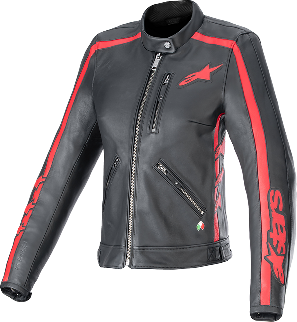 Stella Dyno Leather Jacket - Black/Haute Red - XL (1)