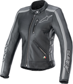 Stella Dyno Leather Jacket - Black Tar Gray/Dark Gray - Small (1)