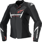 Alpinestars Stella Faster v3 Leather Jacket - Black/White Fluo/Coral
