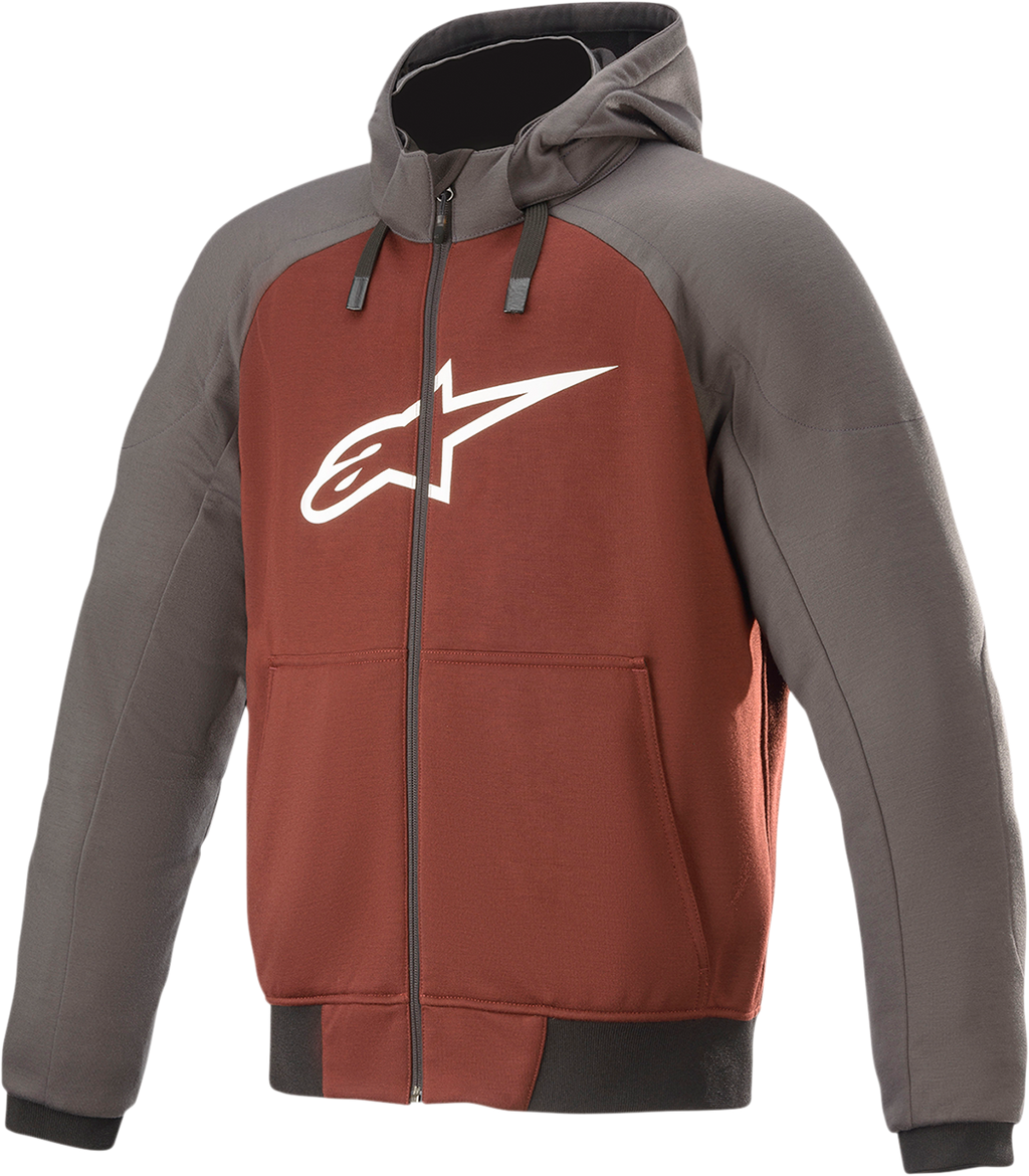 ALPINESTARS Chrome Hoodie - Gray/Burnt Orange - 2XL