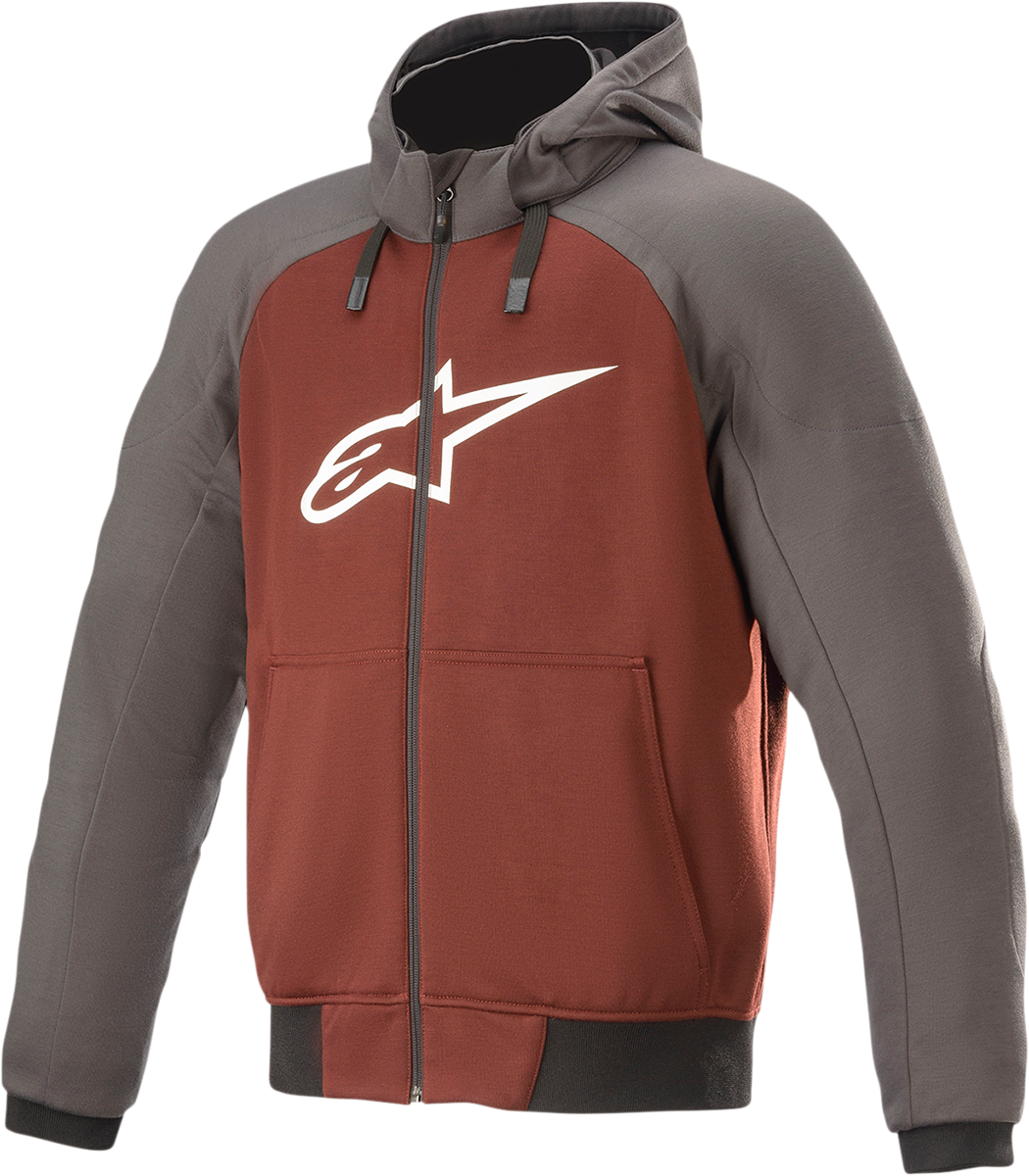 ALPINESTARS Chrome Hoodie - Gray/Burnt Orange - 2XL