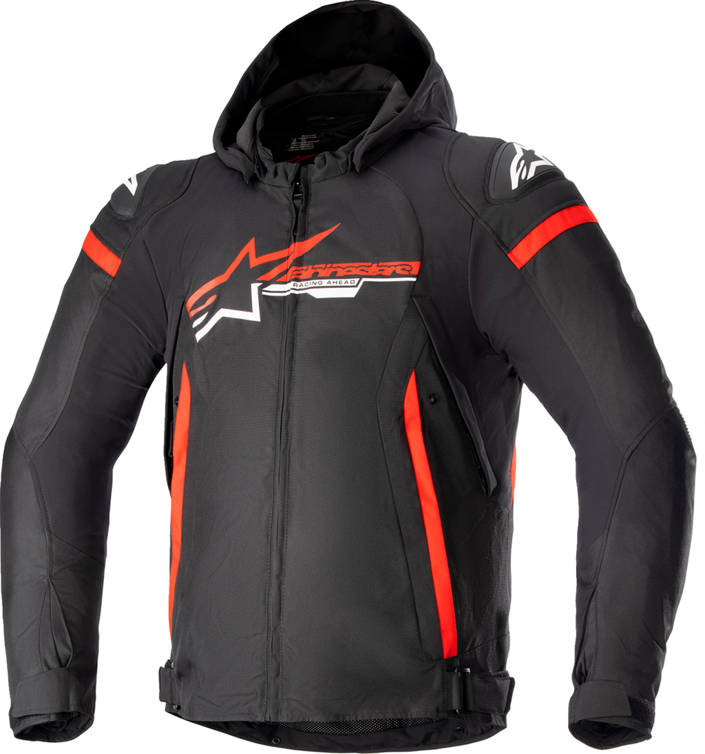 Zaca Waterproof Jacket - Black/Bright Red/White - Medium (1)