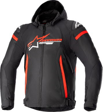 Zaca Waterproof Jacket - Black/Bright Red/White - Medium (1)