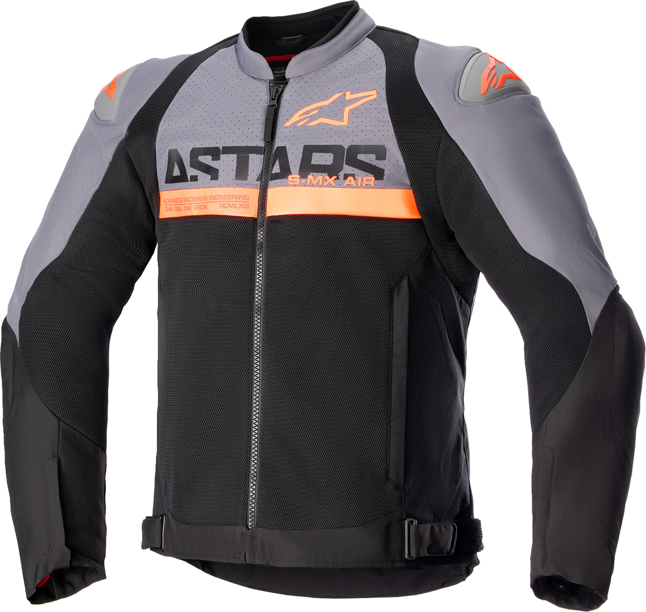 Alpinestars SMX Air Jacket - Dark Gray/Black/Orange Fluo