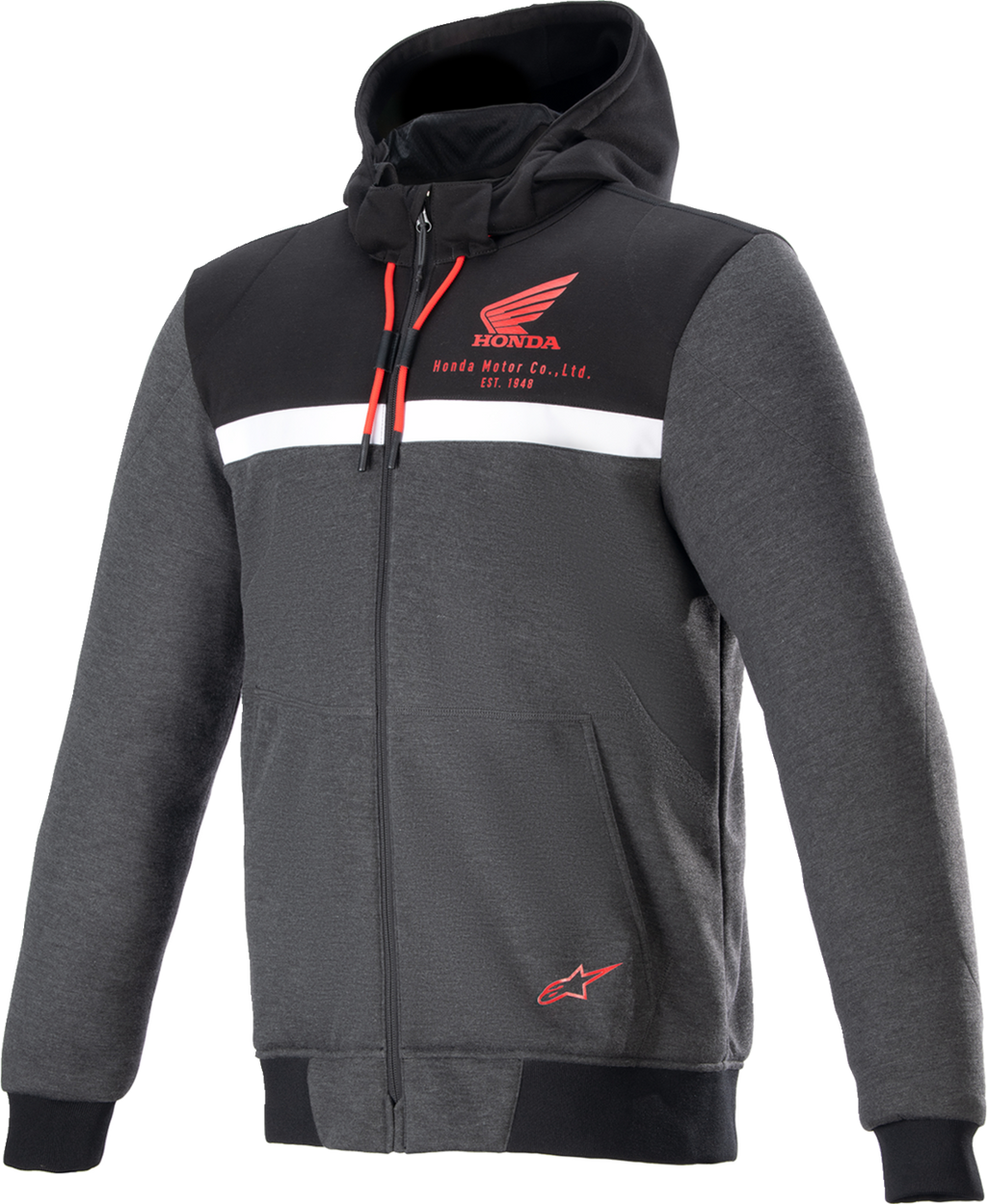 Alpinestars Honda Chrome Street Hoodie - Black/Gray/Red