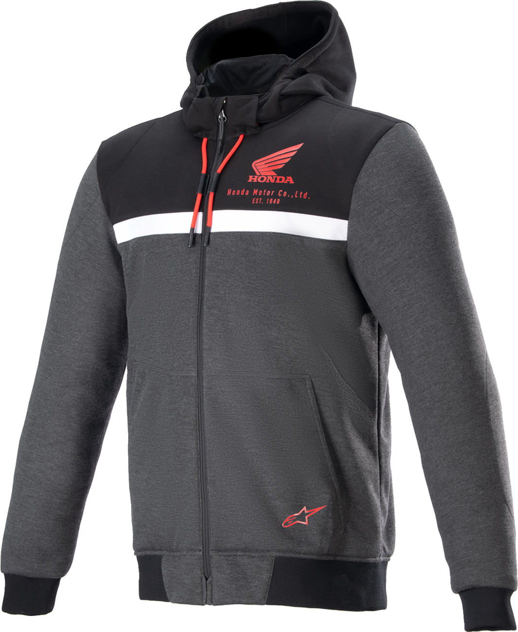 Alpinestars Honda Chrome Street Hoodie - Black/Gray/Red