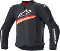 T-GP Plus R v4 Airflow Jacket - Black/Red Fluo - Large (1)