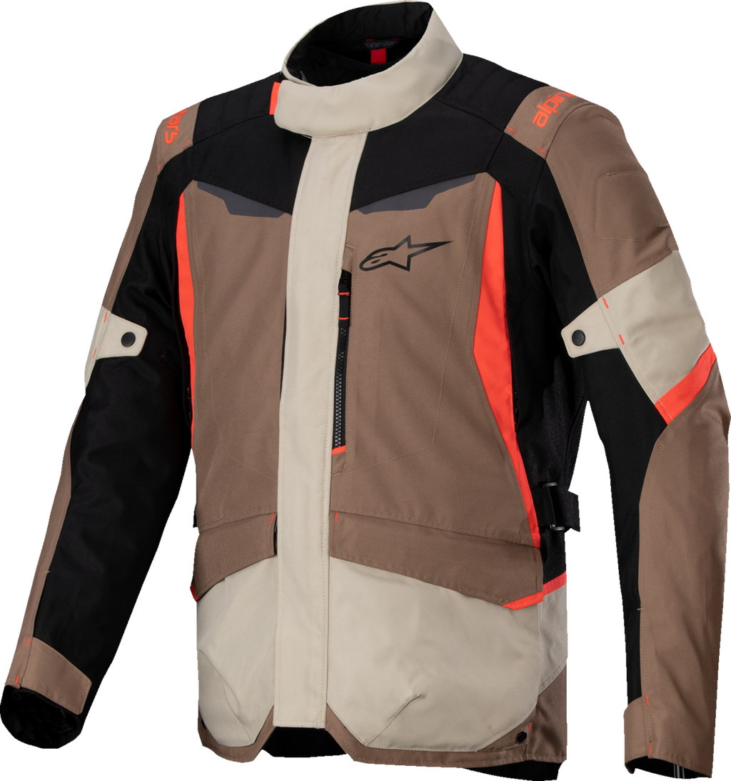 Alpinestars ST-1 WP Jacket - Dark Khaki/Sand/Black/Red Fluo
