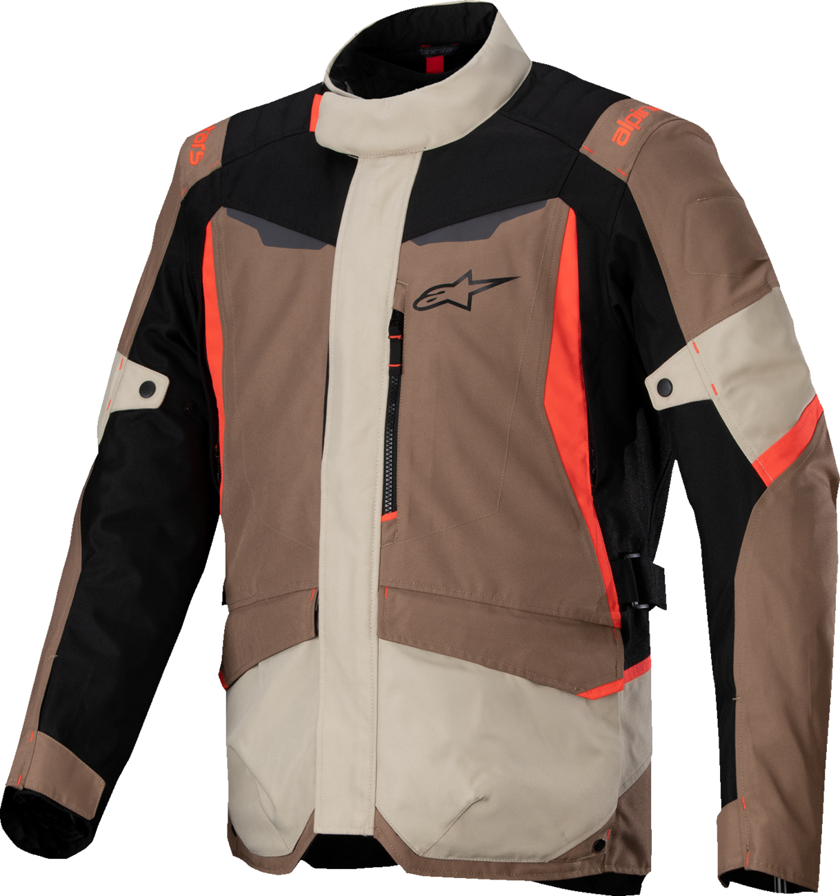 Alpinestars ST-1 WP Jacket - Dark Khaki/Sand/Black/Red Fluo