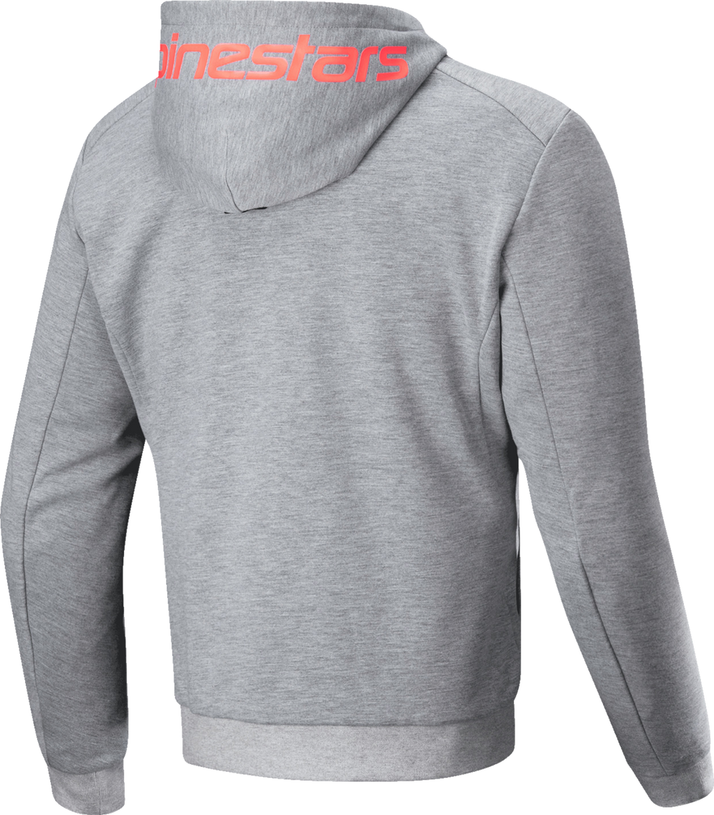 ALPINESTARS Chrome v2 Sport Hoodie - Heather Gray/Red Fluo - Medium