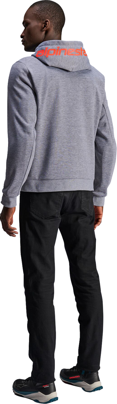 ALPINESTARS Chrome v2 Sport Hoodie - Heather Gray/Red Fluo - Medium