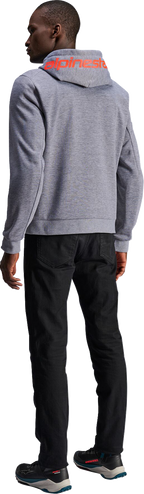 ALPINESTARS Chrome v2 Sport Hoodie - Heather Gray/Red Fluo - Medium