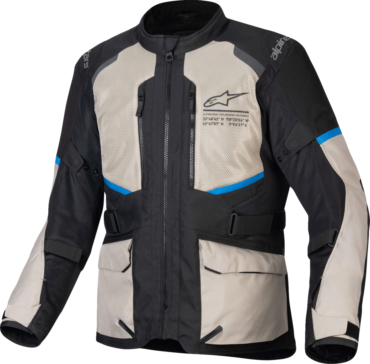 Alpinestars Andes Air Drystar® Jacket - Black/Laurel Gray/Bright Blue