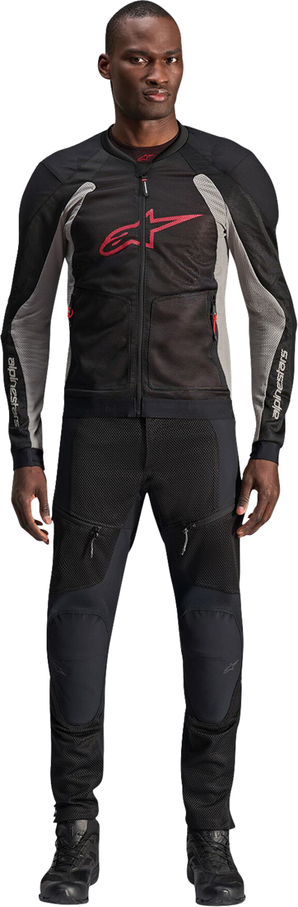 ALPINESTARS Troop-Air Jacket - Black/Ash Gray/Bright Red - Small