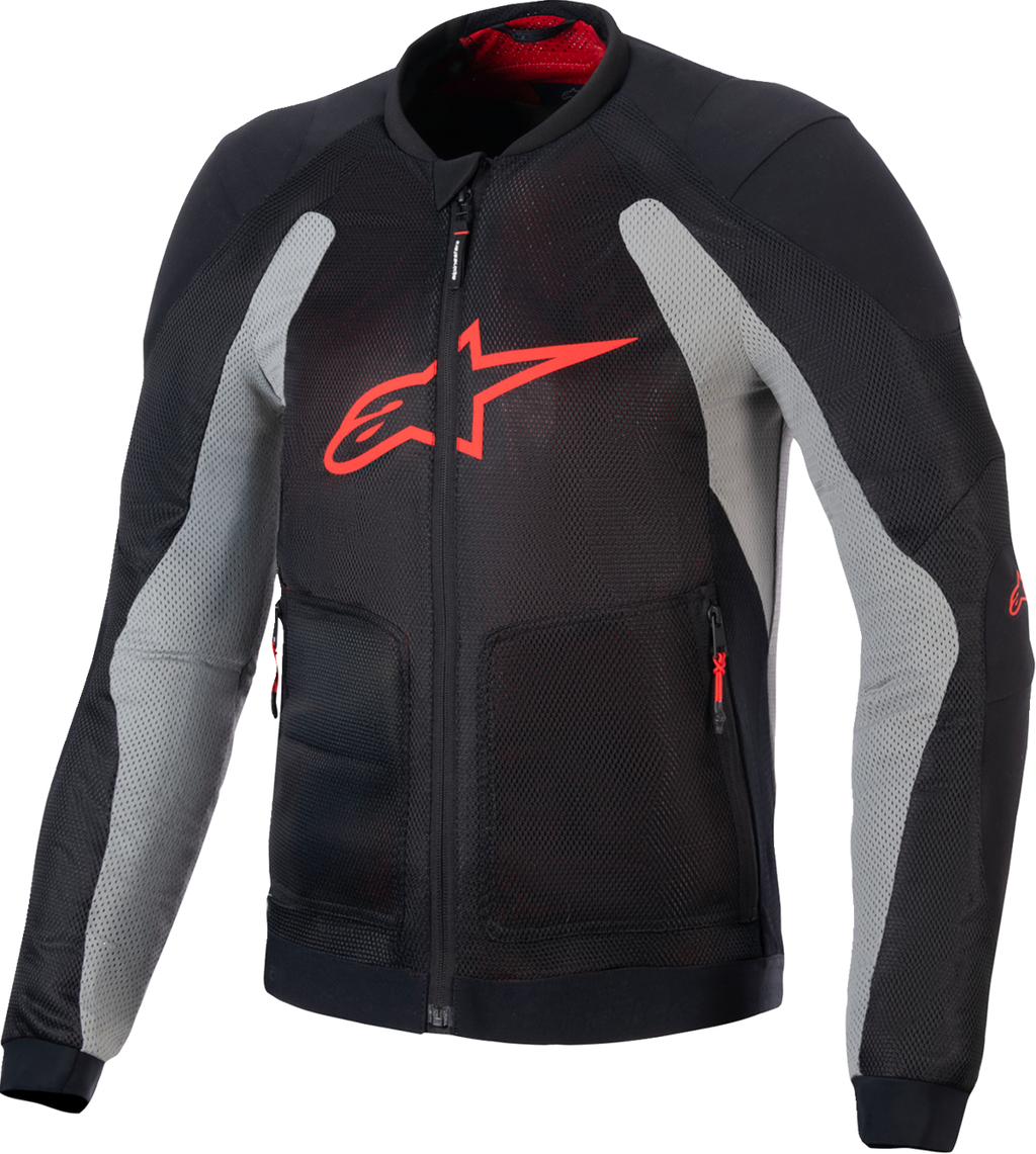 Alpinestars Troop-Air Jacket - Black/Ash Gray/Bright Red