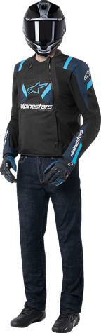 ALPINESTARS T-Stunt Air Jacket - Black/Dark Blue/Blithe Blue - 4XL