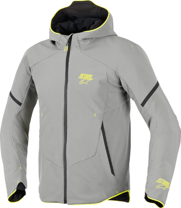 Aeroshell Waterproof Jacket - Mid Gray/Yellow Fluo - Small (1)