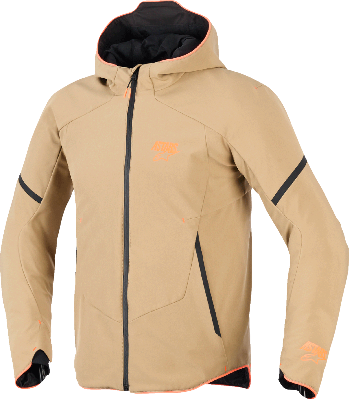 Alpinestars Aeroshell Waterproof Jacket - Dark Khaki/Black/Orange Fluo