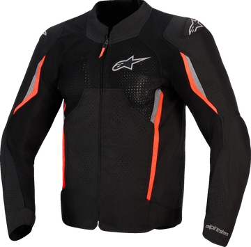 ALPINESTARS AST v3 Air Jacket - Black/Dark Gray/Red Fluo - Medium