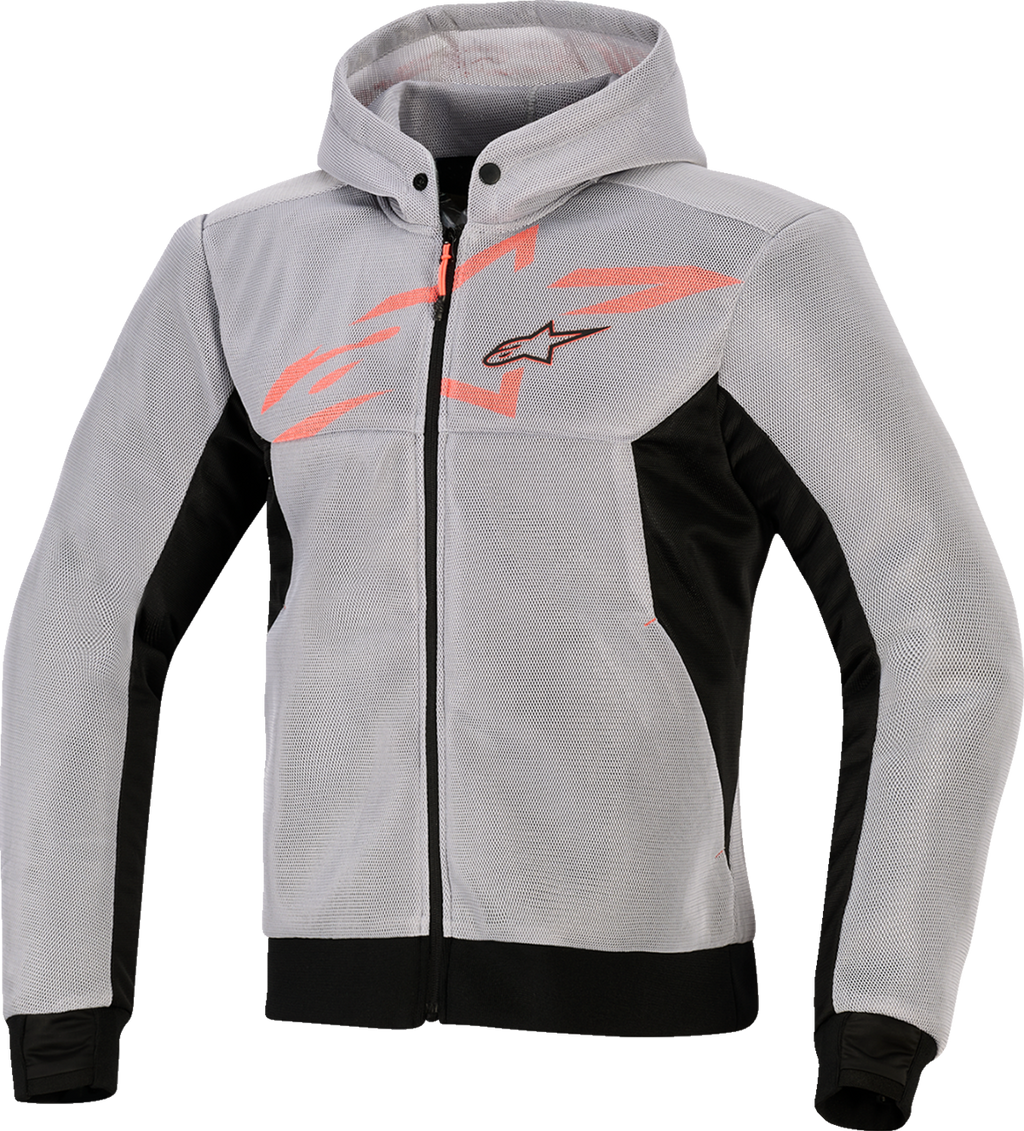 ALPINESTARS Chrome Super Airflow Hoodie - Black/Mid Gray/Red Fluo - Medium