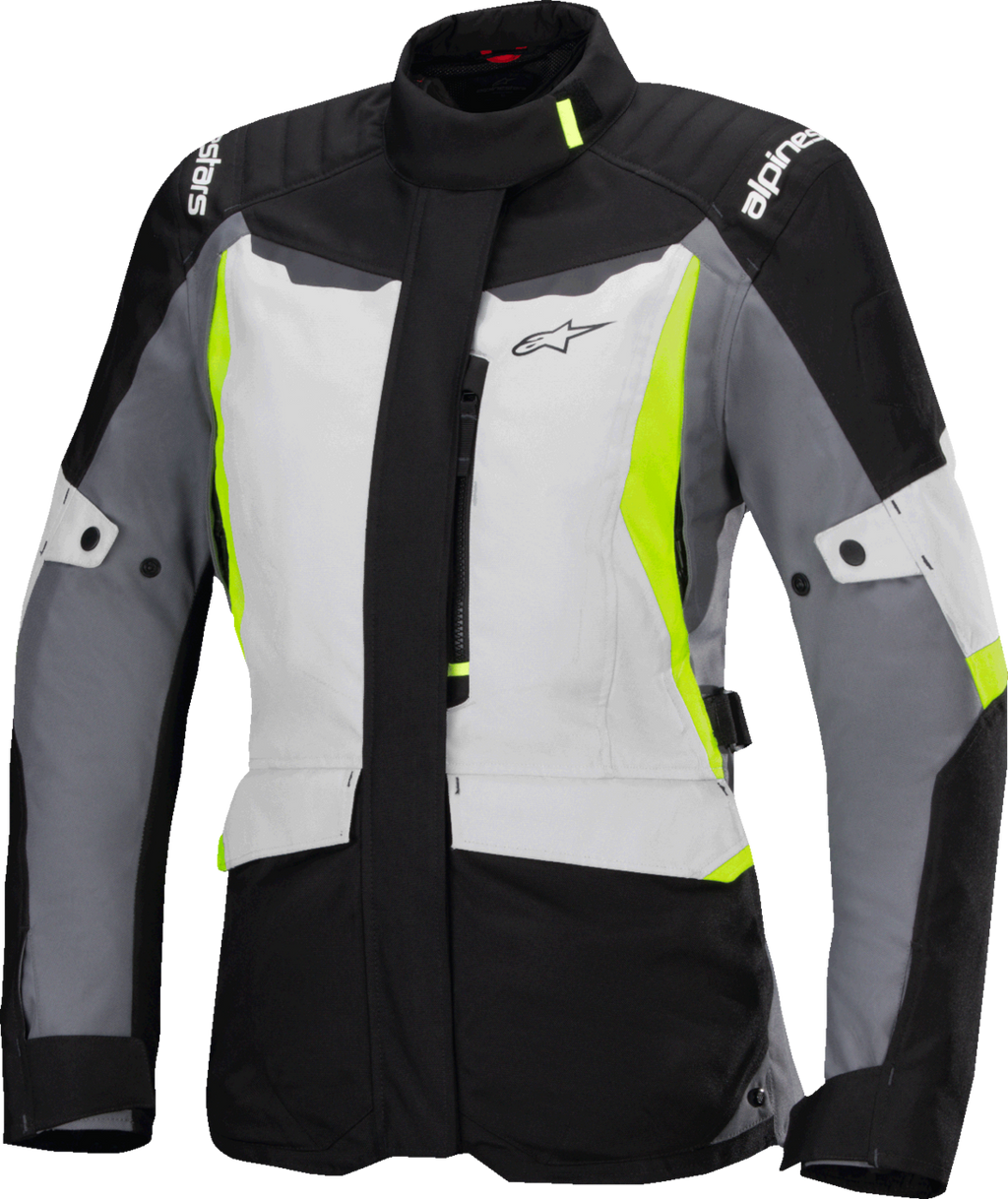 Alpinestars Stella ST-1 Waterproof Jacket - Ice Gray/Black/Yellow Fluo