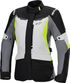 Alpinestars Stella ST-1 Waterproof Jacket - Ice Gray/Black/Yellow Fluo