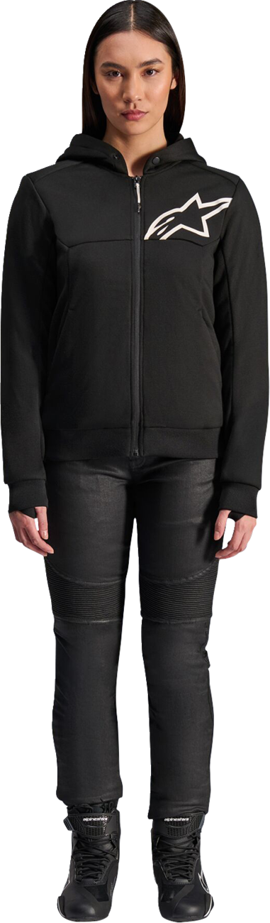ALPINESTARS Stella Chrome v2 Sport Hoodie - Black/White - Small