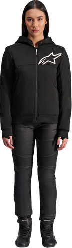 ALPINESTARS Stella Chrome v2 Sport Hoodie - Black/White - Small
