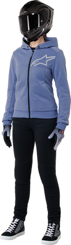 ALPINESTARS Stella Chrome v2 Sport Hoodie - Blue Violet/White - Small