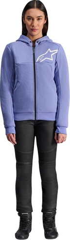 ALPINESTARS Stella Chrome v2 Sport Hoodie - Blue Violet/White - Small