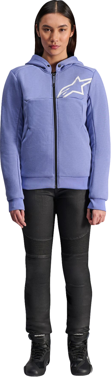 ALPINESTARS Stella Chrome v2 Sport Hoodie - Blue Violet/White - Small