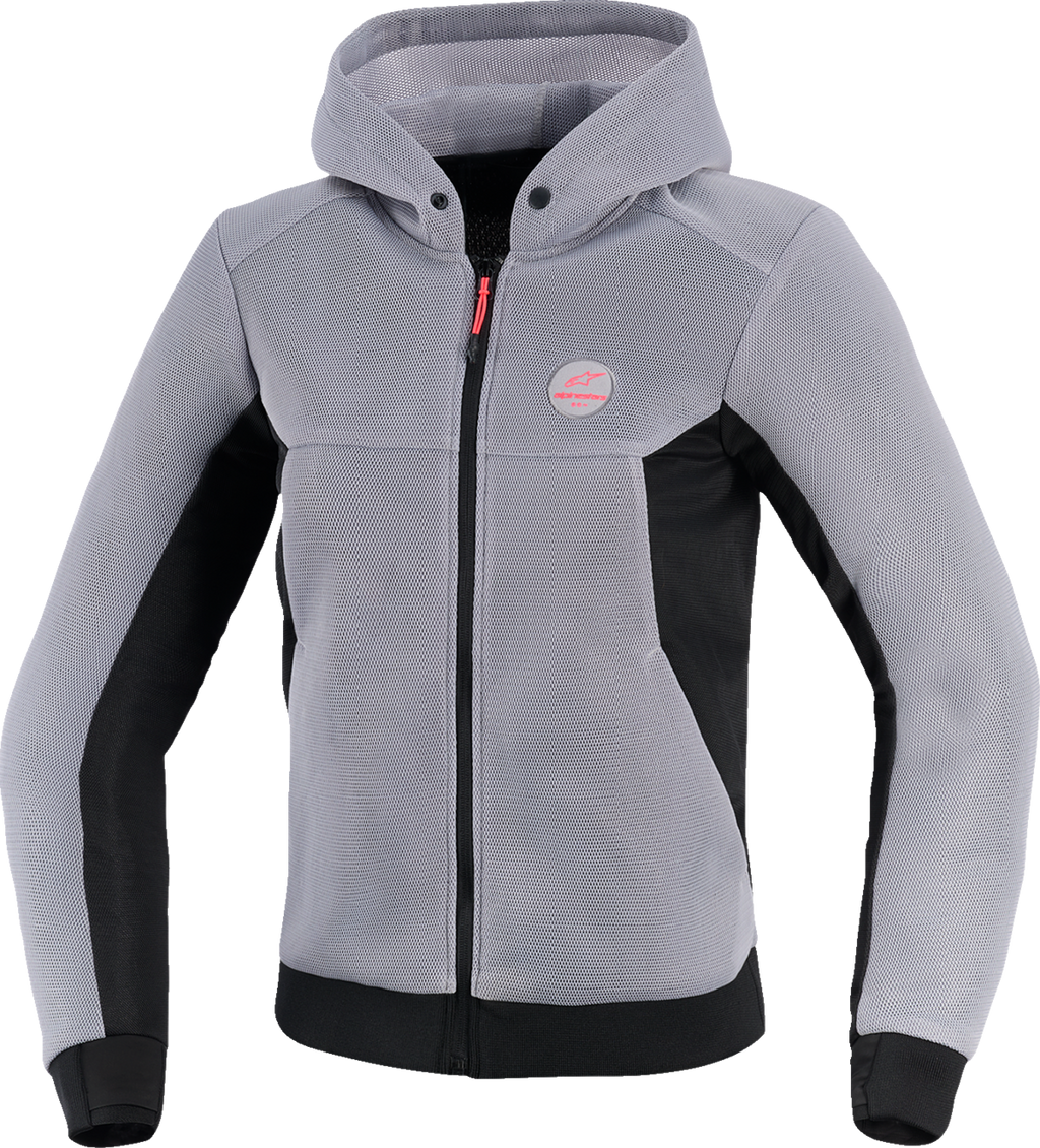ALPINESTARS Stella Chrome Super Airflow Hoodie - Mid Gray/Black/Pink - XS