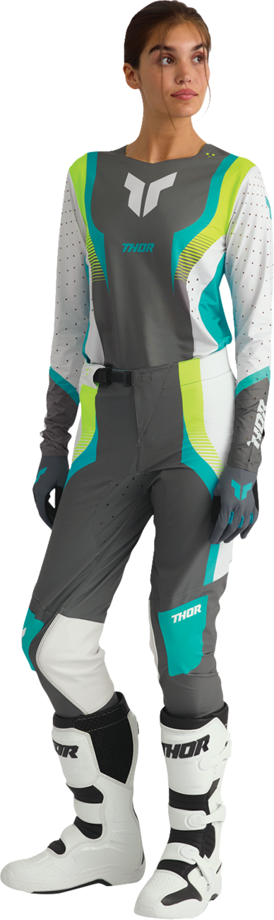 Thor Womens Sportmode Velocity Gray/aqua 3/4 Pants