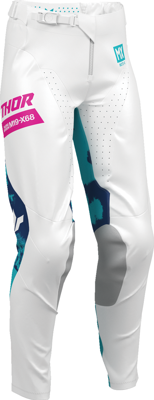 Thor Womens Launchmode Bleach White/aqua 3/4 Pants