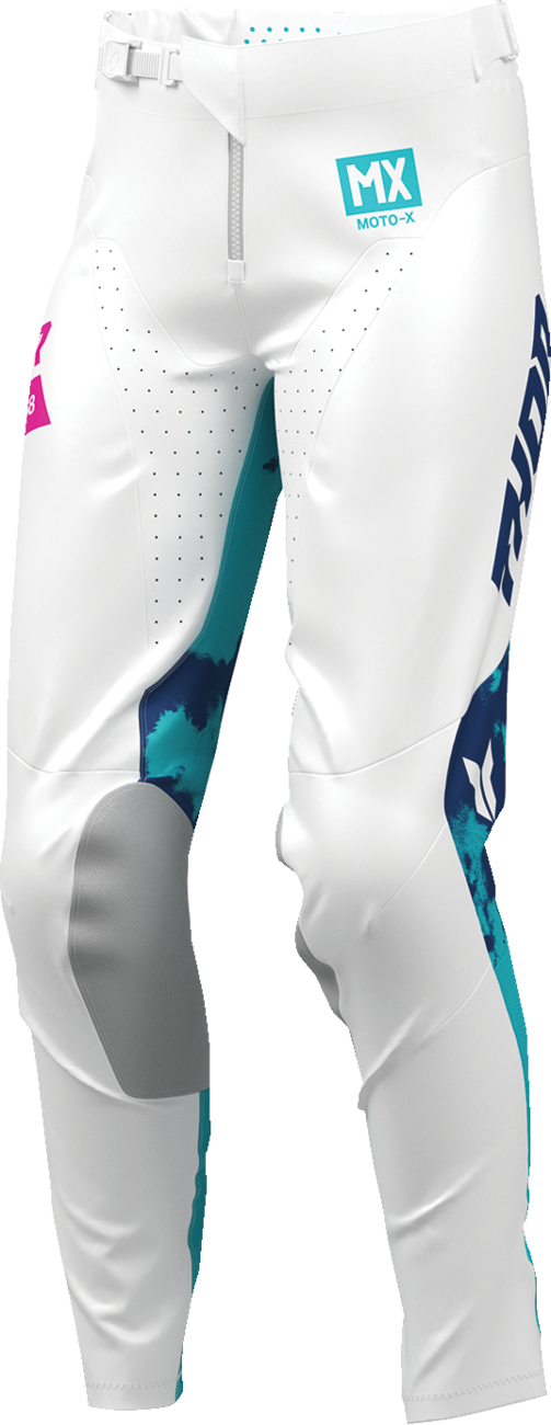 Thor Womens Launchmode Bleach White/aqua 9/10 Pants